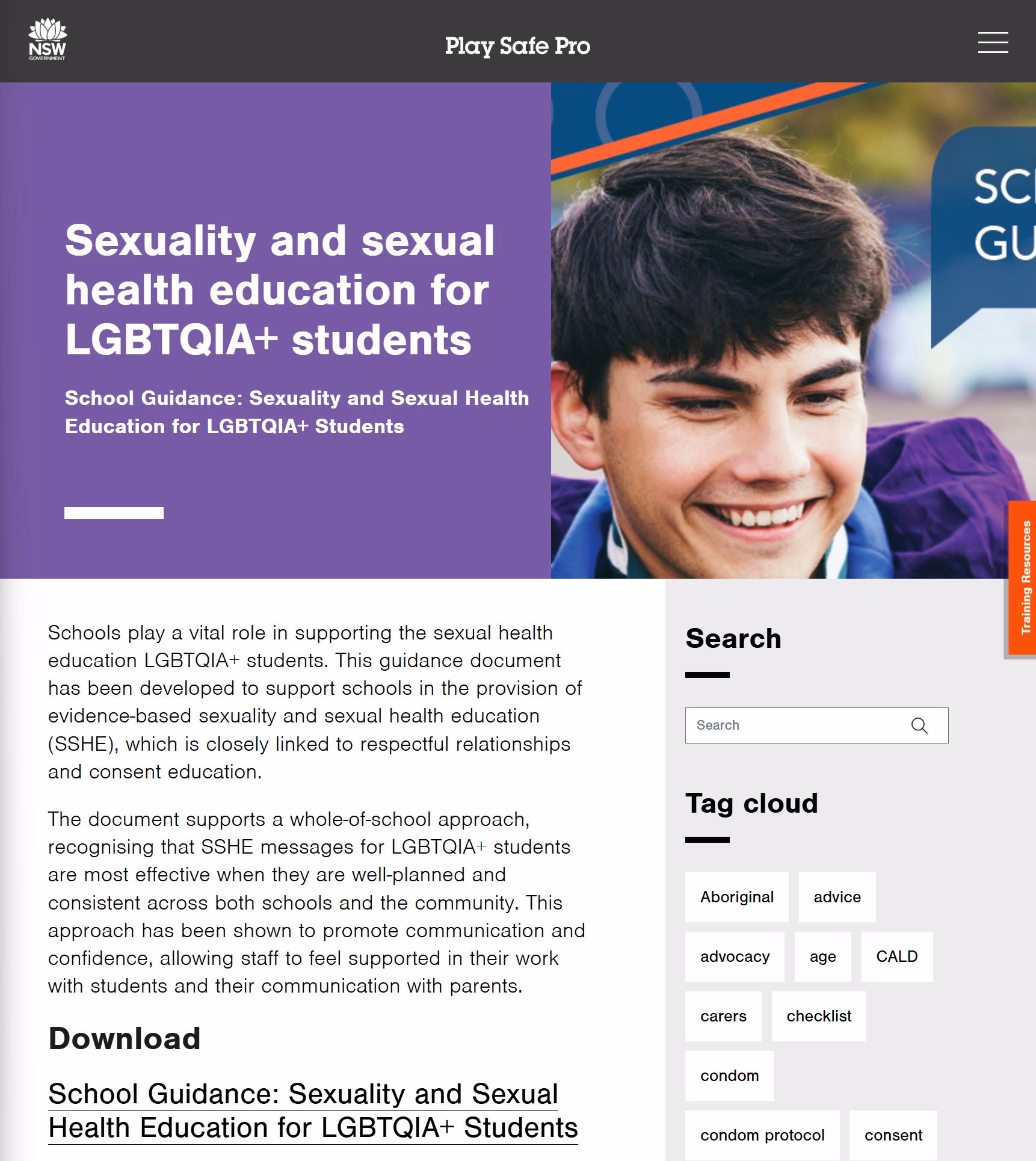 Sexuality and sexual health education for LBGTQIA+ students